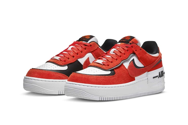 Nike Air Force 1 Shadow Womens Rush Orange Black White Price Release Date