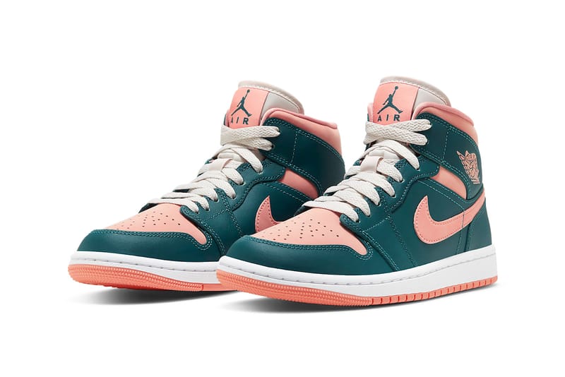 black teal and pink jordans