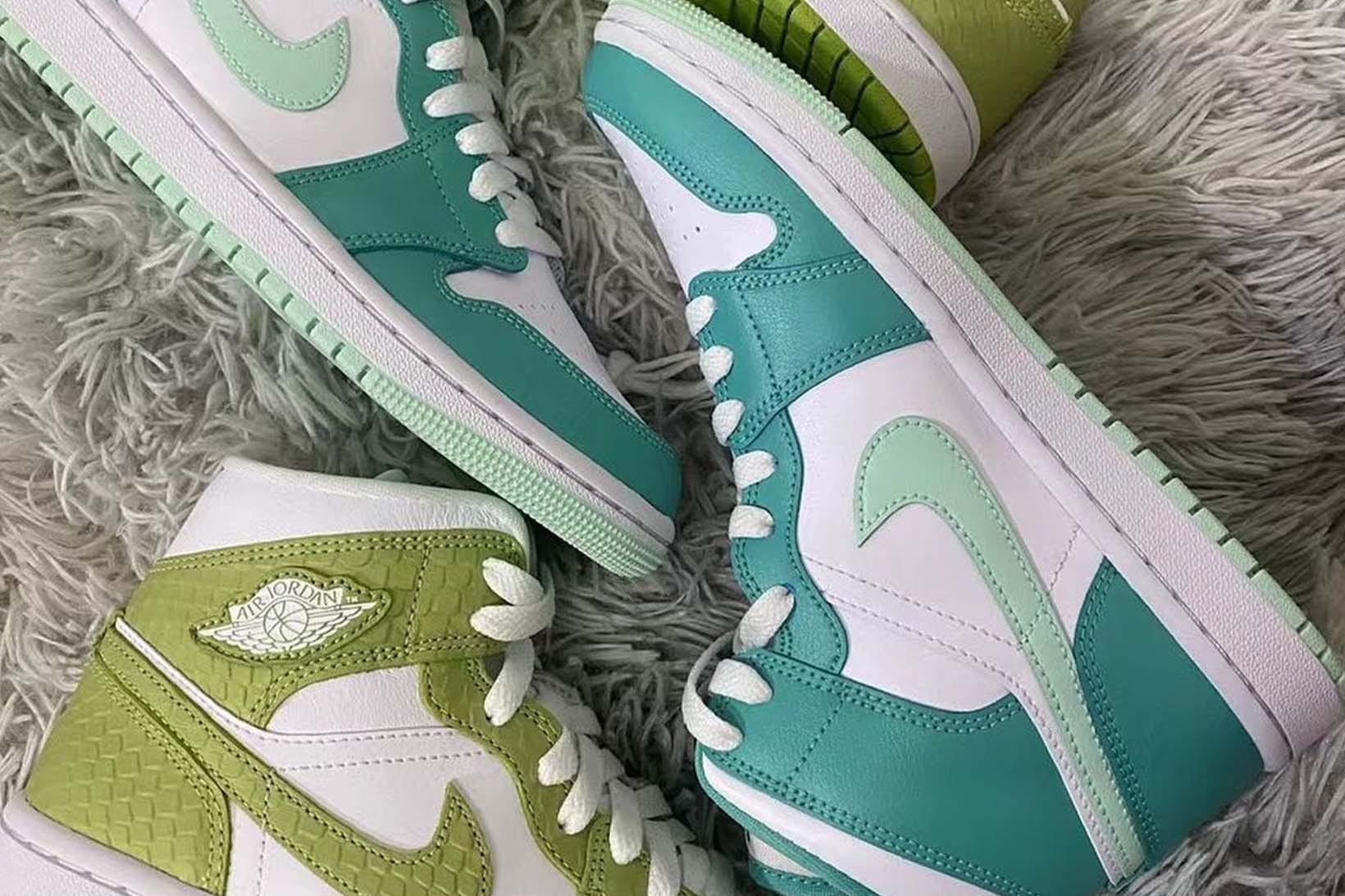 air jordan mint green shoes