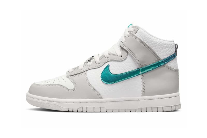 Nike's Latest teal dunks Dunk Features Silver Swoosh Dubrae | HYPEBAE