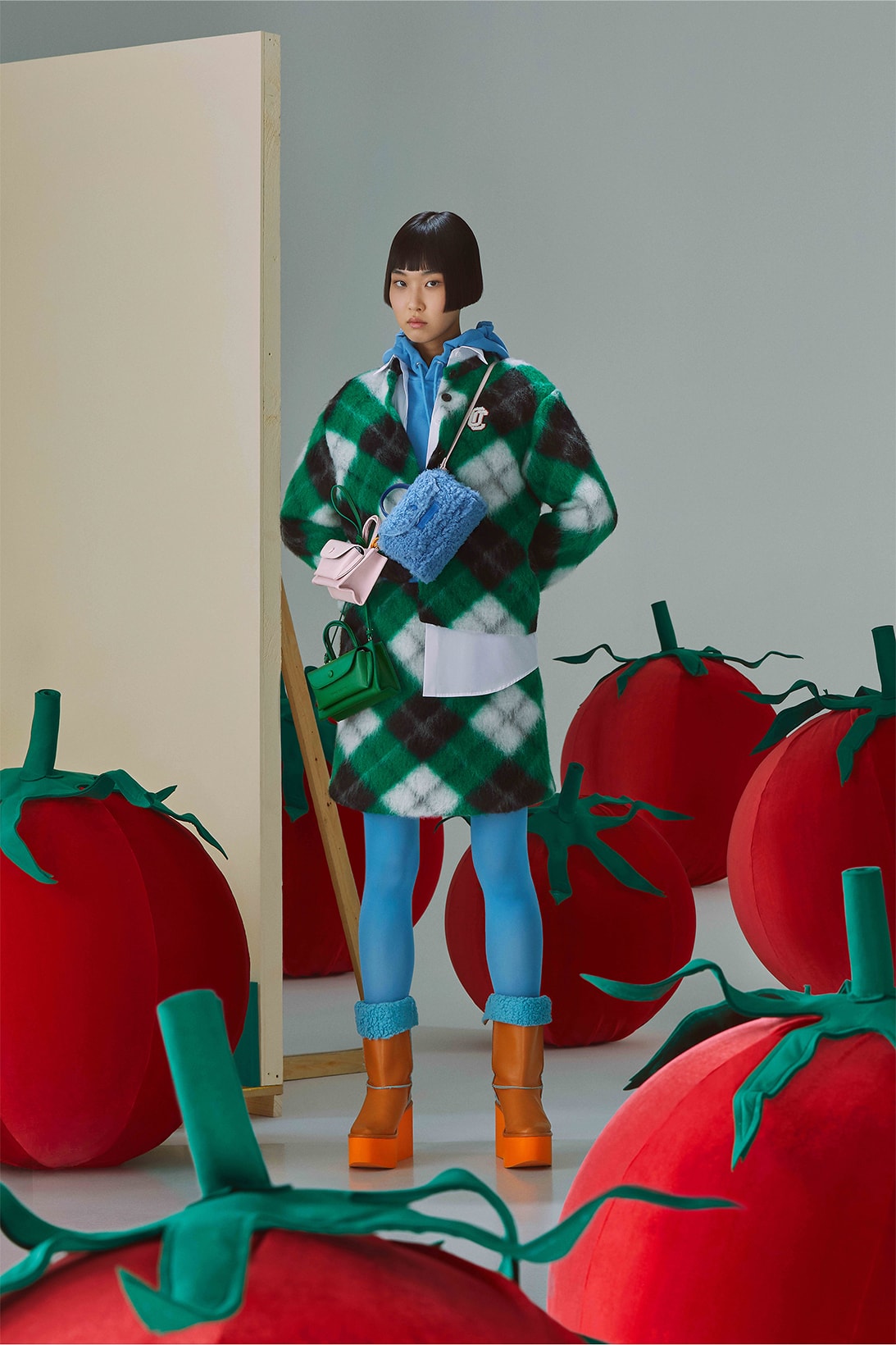 Opening Ceremony Dickies Fall Winter Collaborations 20th Anniversary Outerwear Food Checkered Cardigan Green