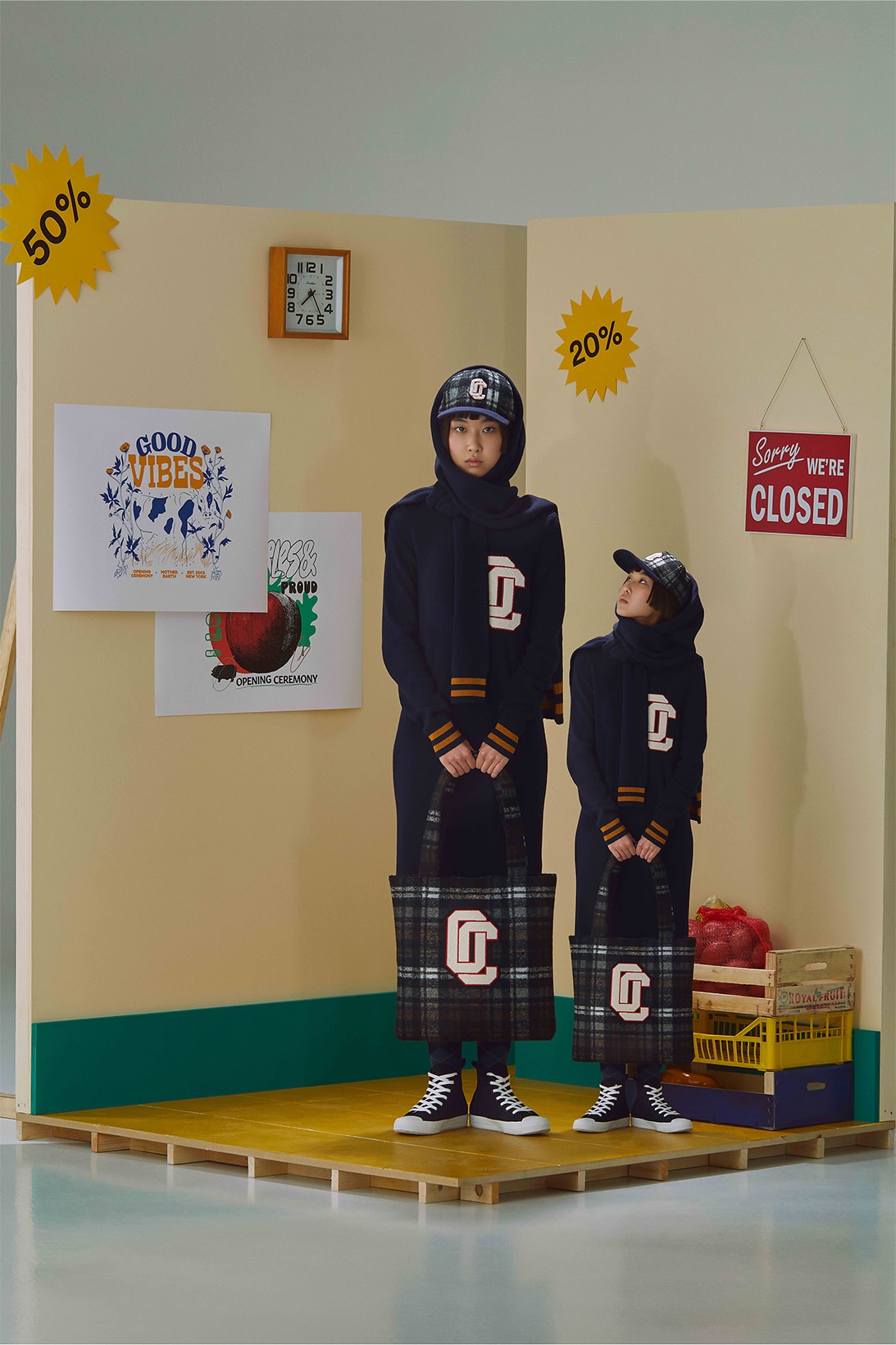Opening Ceremony Dickies Fall Winter Collaborations 20th Anniversary Outerwear Food Letterman Jacket Blue