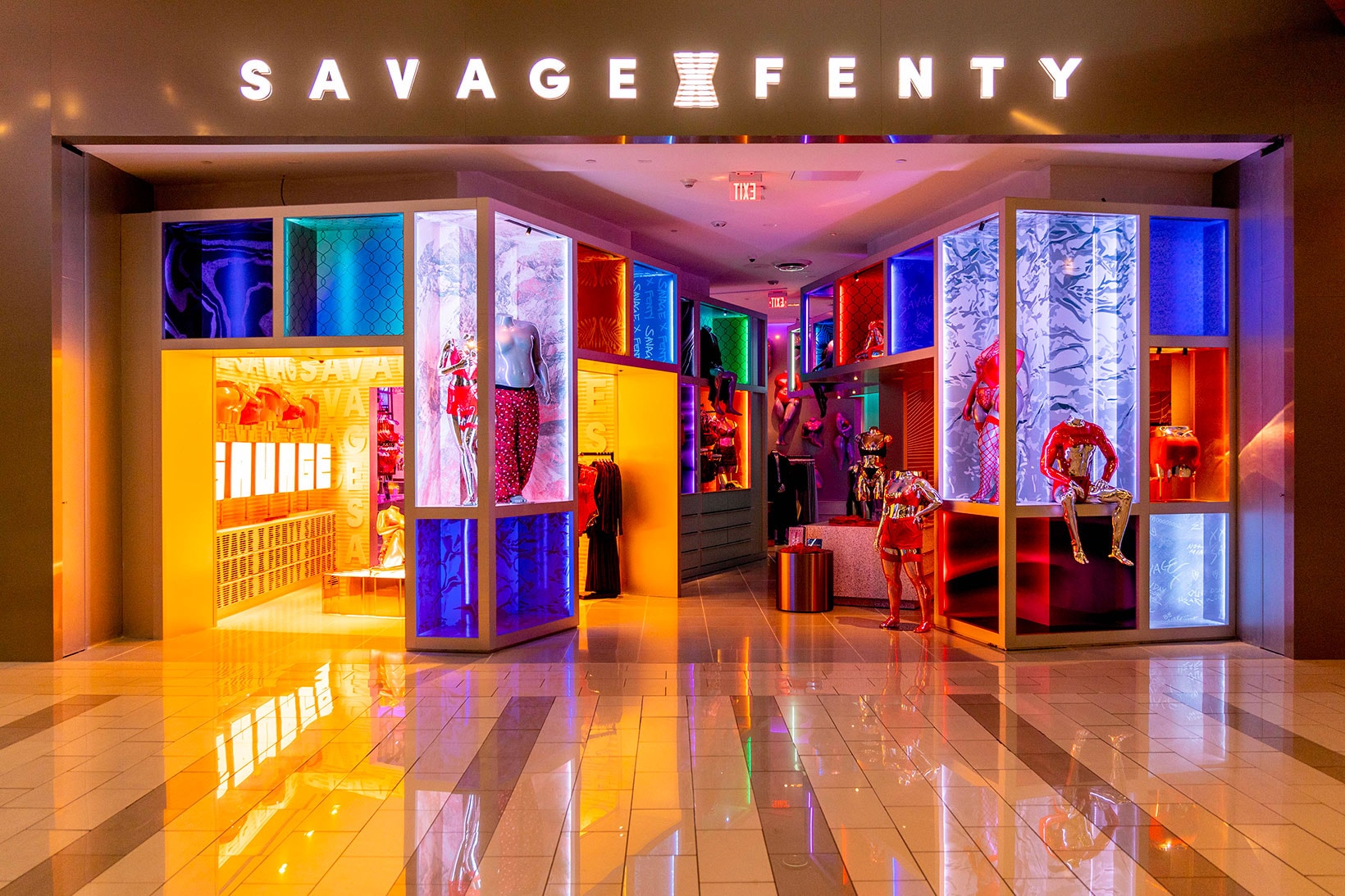 Savage X Fenty Los Angeles LA Brick and Mortar Store Lingerie Underwear Bras
