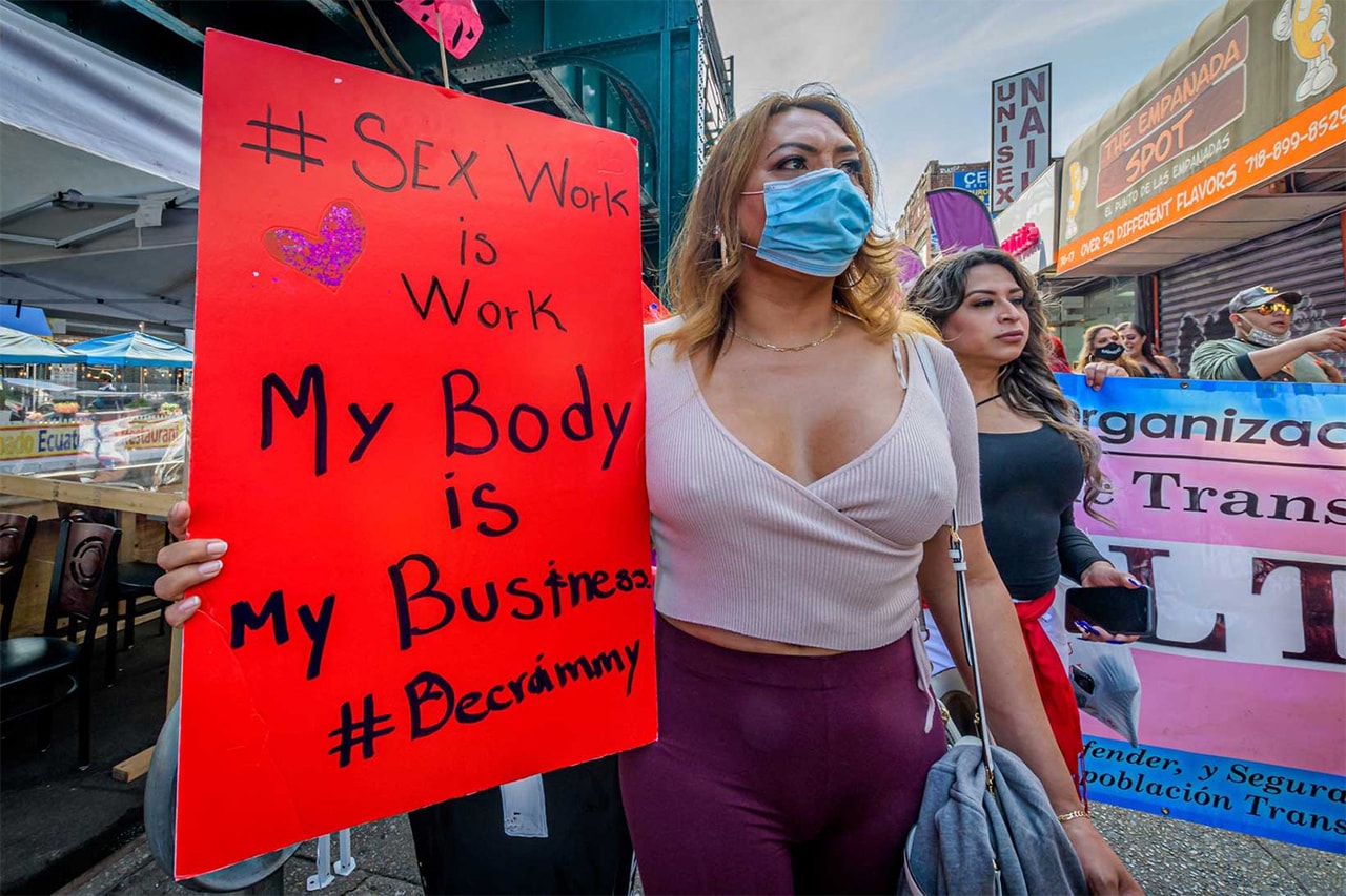 Woman at a Pro-sex work rally