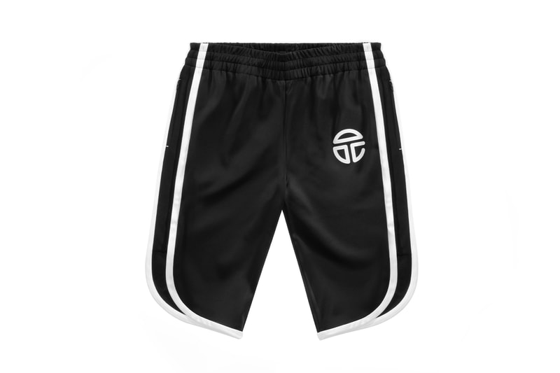 Telfar Black Track Styles Collection Capri Shorts Front