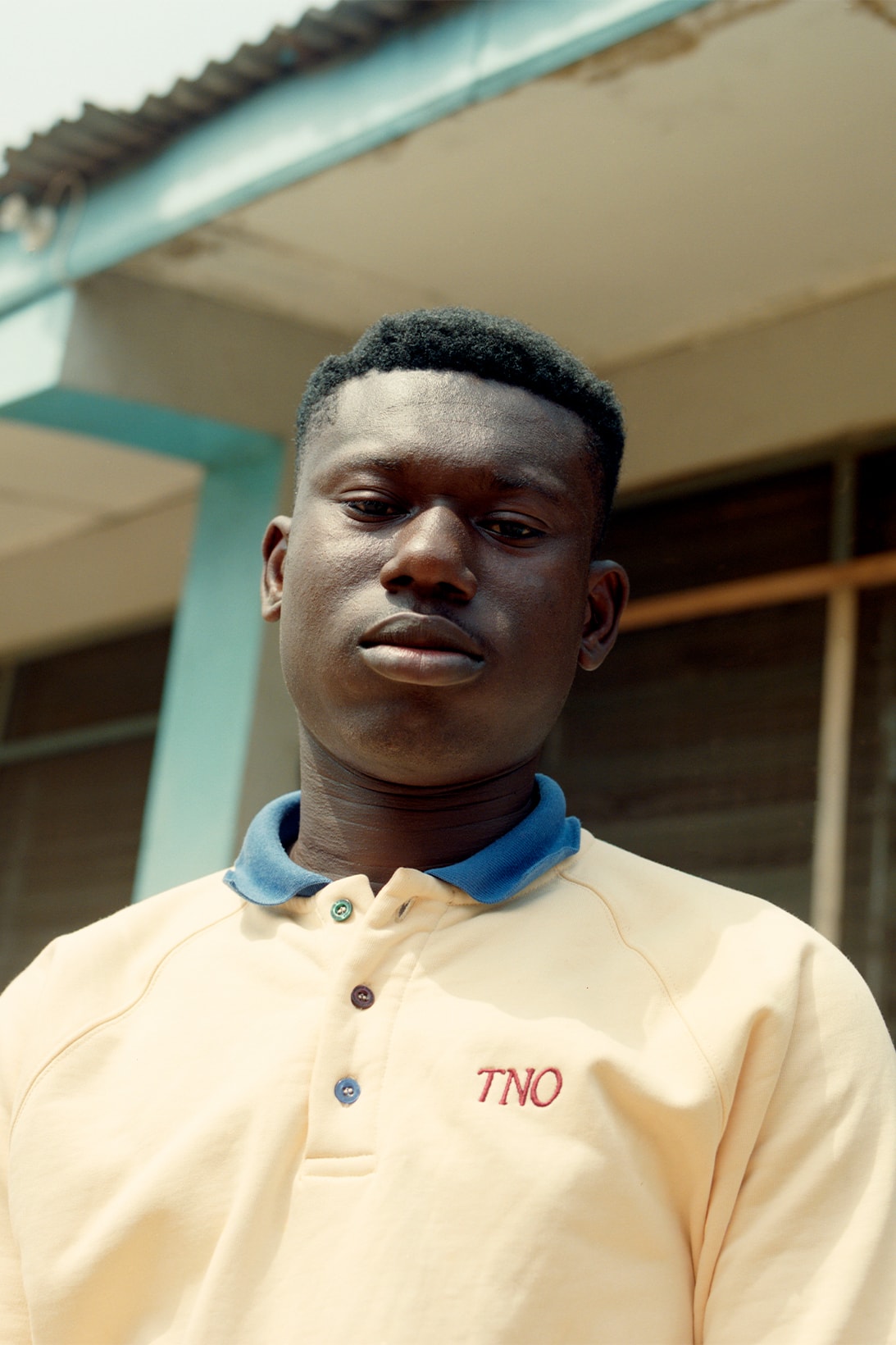 The New Originals SS22 Mathlete Campaign Ghana Ebeneza Blanche Release Info Polo Shirt Yellow