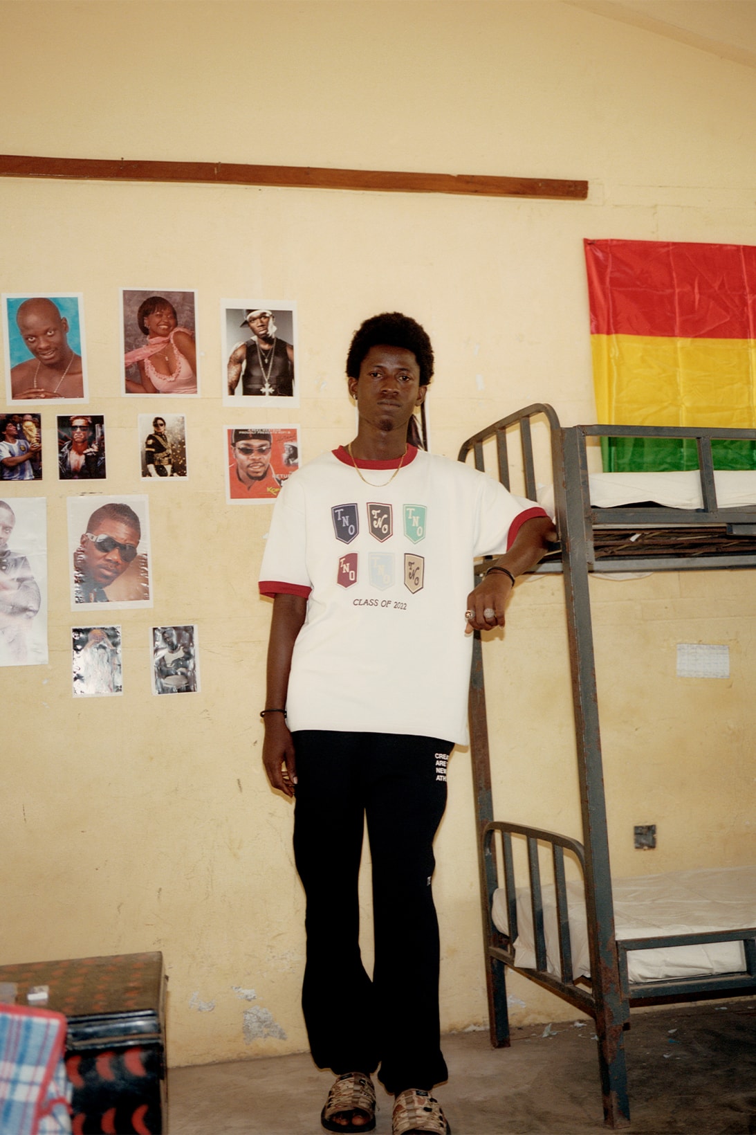 The New Originals SS22 Mathlete Campaign Ghana Ebeneza Blanche Release Info T-shirt Pants Black White