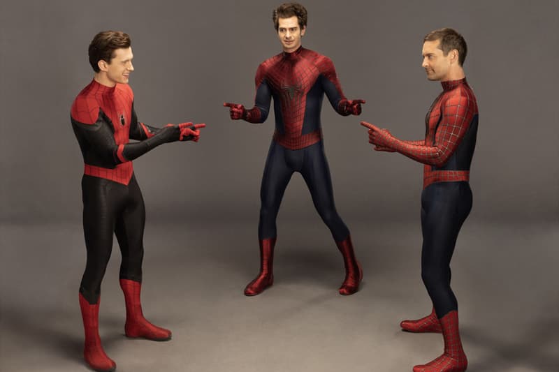 tom holland andrew garfield tobey maguire spider-man: no way home recreate meme film promo actors 