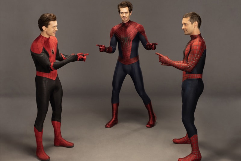 tom holland andrew garfield tobey maguire spider-man: no way home recreate meme film promo actors 