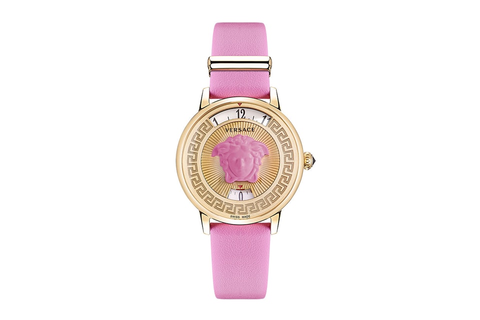 NEW Versace Medusa Alchemy Leather Strap Watch, 38mm Pink/ Ip Yellow Gold Versace | Accessories | New Versace Medusa Alchemy Leather  main image 4