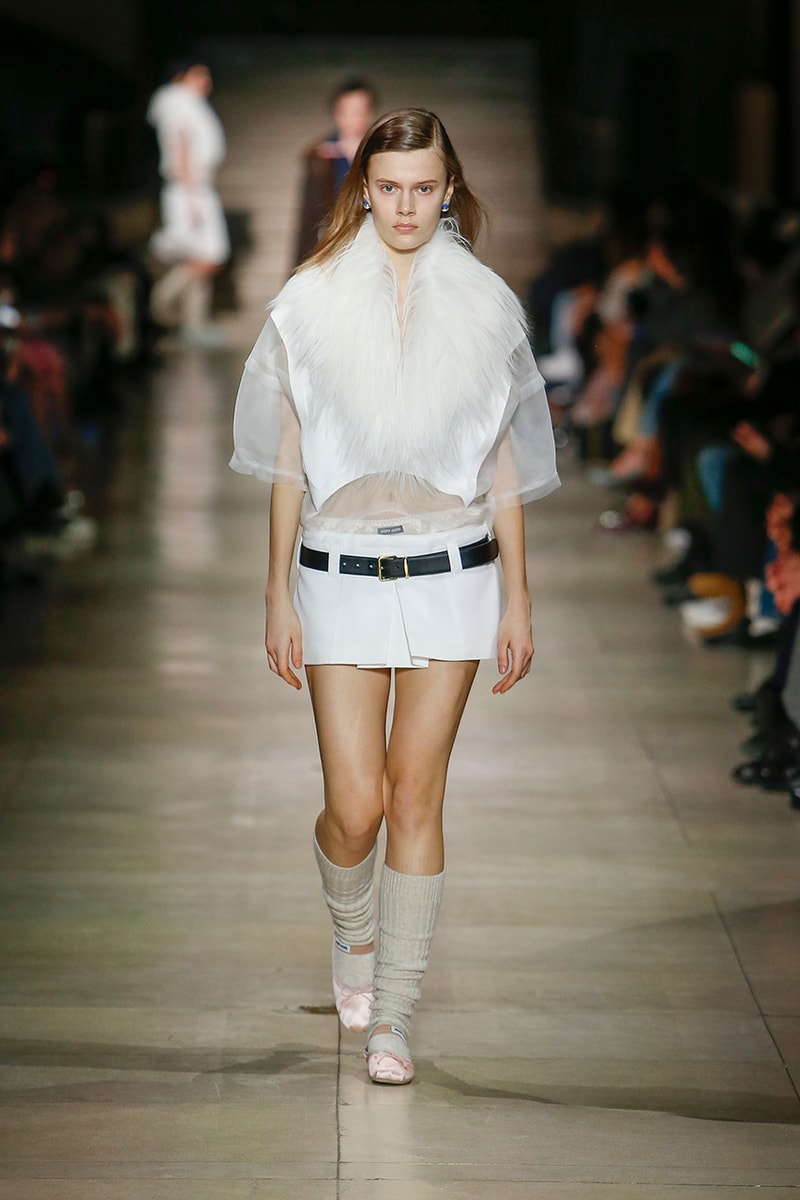 miu miu fall winter 2022 fashion week mini skirts shorts 