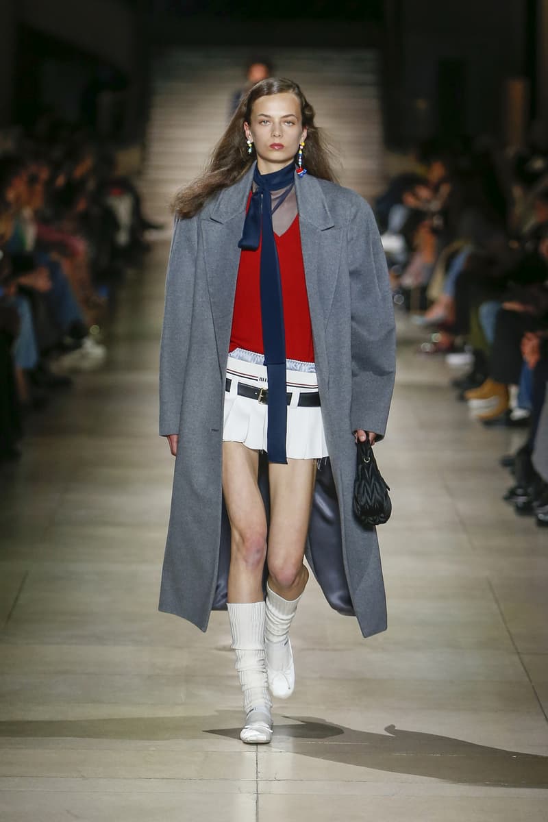miu miu fall winter 2022 fashion week mini skirts shorts