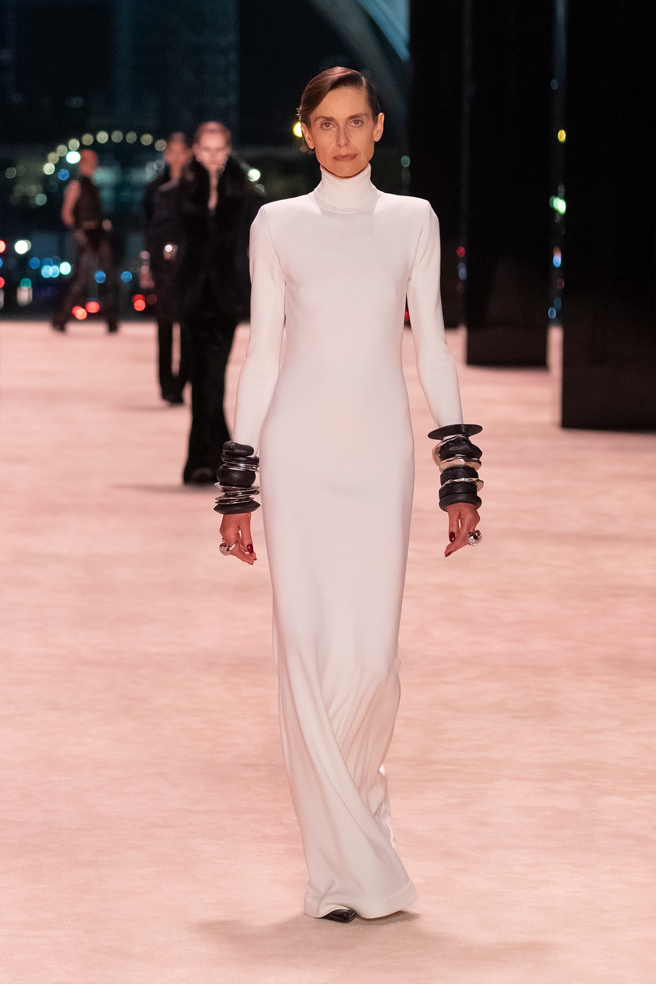 Yves Saint Laurent White Evening Gown