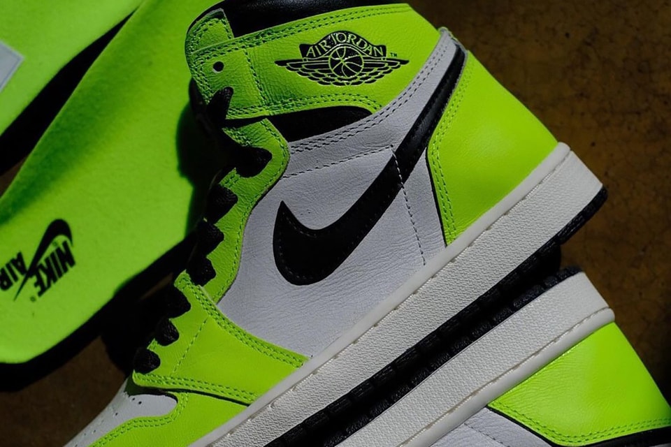 Lime green and white jordans Clearance