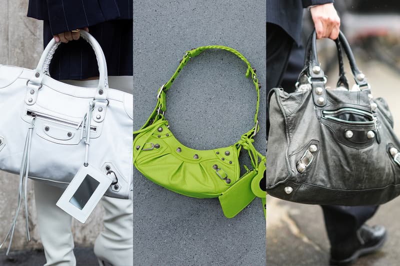 Balenciaga Motorcycle Bag City Le Cagole White Black Neon Yellow Green Studded Mini Large Tote Mirror Heart Designer Handbag Nicolas Ghèsquiere Demna Gvasalia