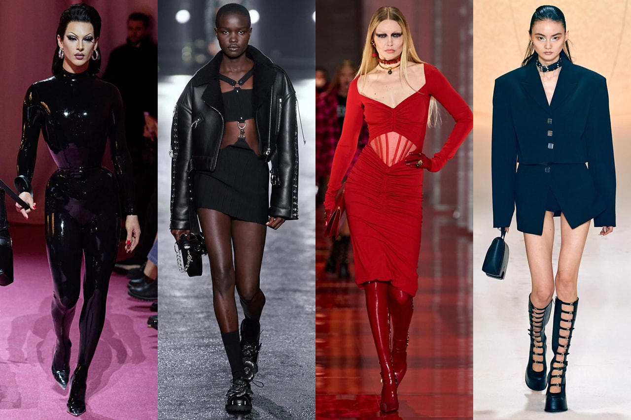 BDSM Kink Inspired Fashion Week Fall Winter 2022 Trend Richard Quinn Ambush Roberto Cavalli Versace
