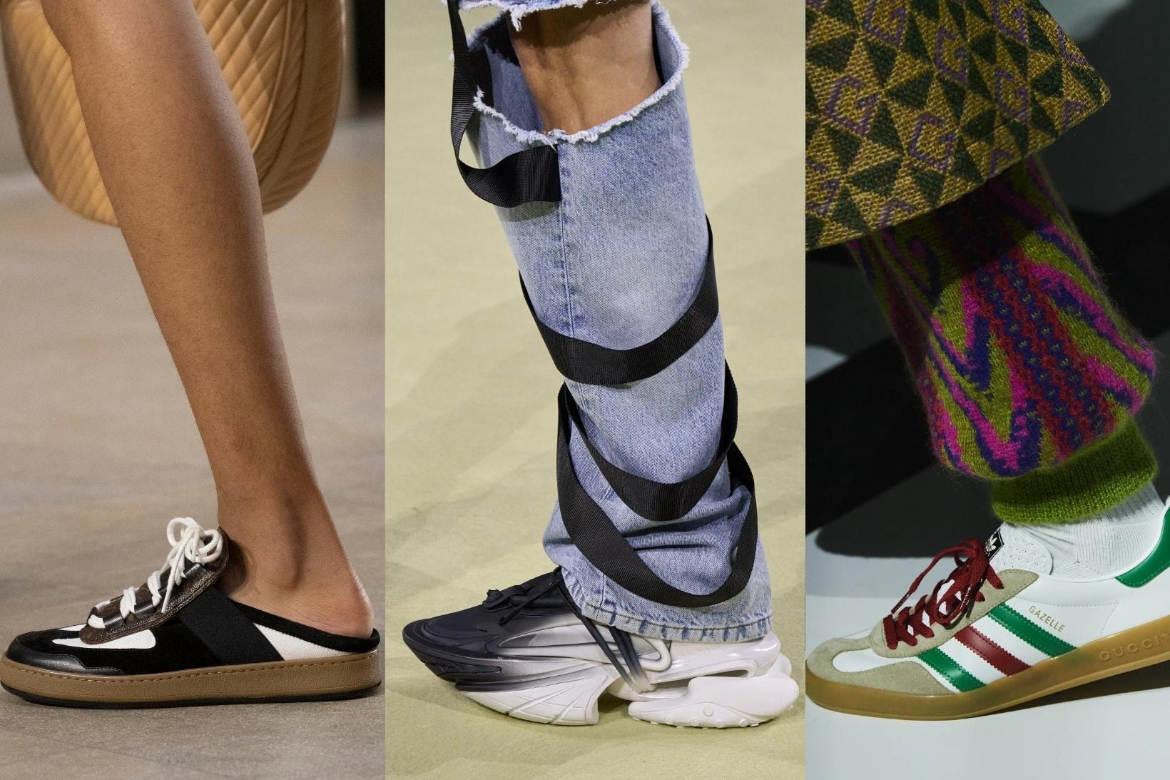 Best Fashion Month Fall 2022 Sneakers Louis Vuitton Balmain Gucci adidas