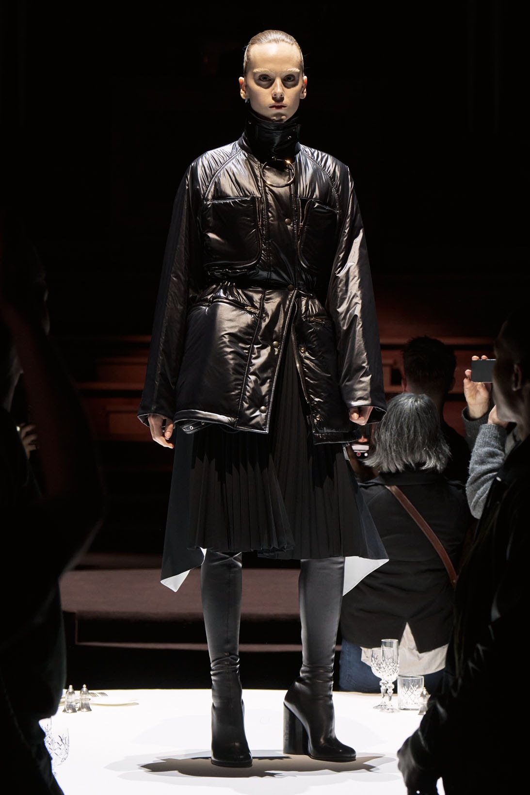 Burberry Stages FW22 Show on Dining Tables