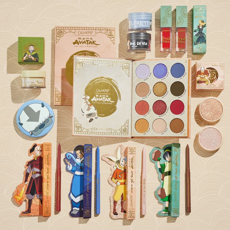 ColourPop Avatar The Last Airbender Eyeshadow Palette Eyeliner Lip Stain