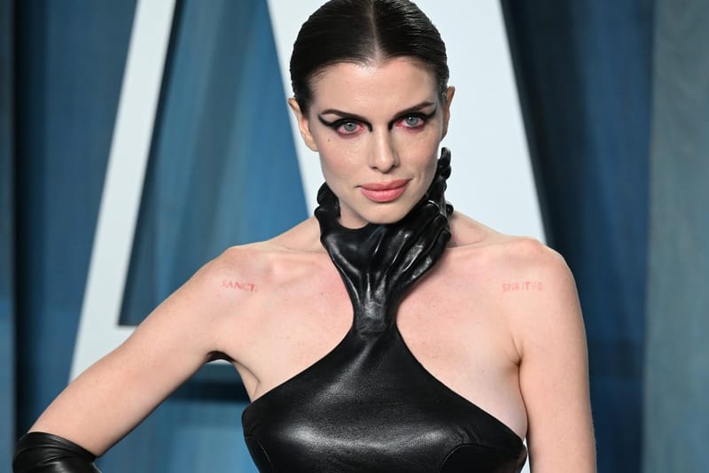 Julia Fox's 2022 'Vanity Fair' Oscars After-Party Look Features Leather and a Human Hair Clutch