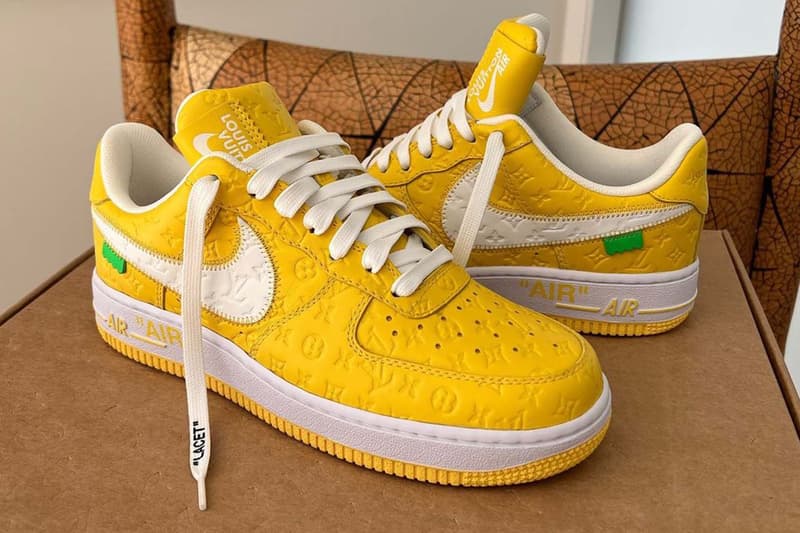 Kristen Noel Crawley Louis Vuitton Nike Air Force 1 Virgil Abloh Yellow Collaboration