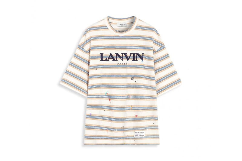 lanvin gallery dept collection hoodies sneakers t-shirts tees release info striped white blue