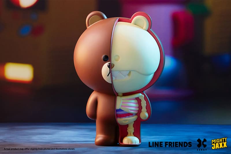 LINE FRIENDS BROWN Mighty Jaxx XXRAY Plus Collectible Figure Collaboration Release Info