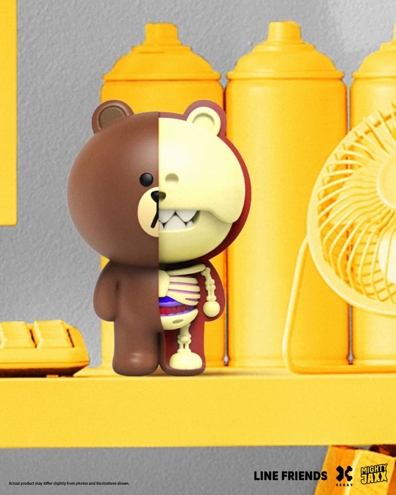 LINE FRIENDS BROWN Mighty Jaxx XXRAY Plus Collectible Figure Collaboration Release Info