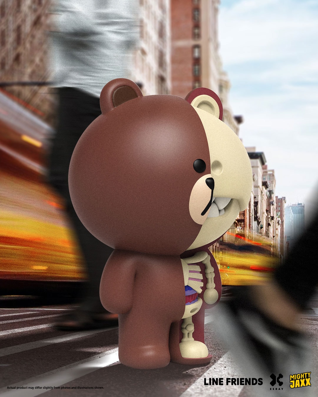 LINE FRIENDS BROWN Mighty Jaxx XXRAY Plus Collectible Figure Collaboration Release Info
