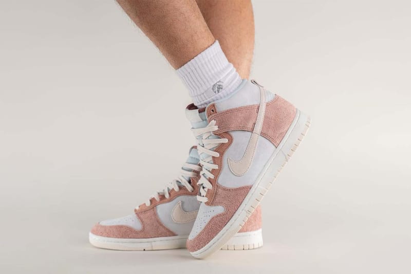 high top dunks on feet