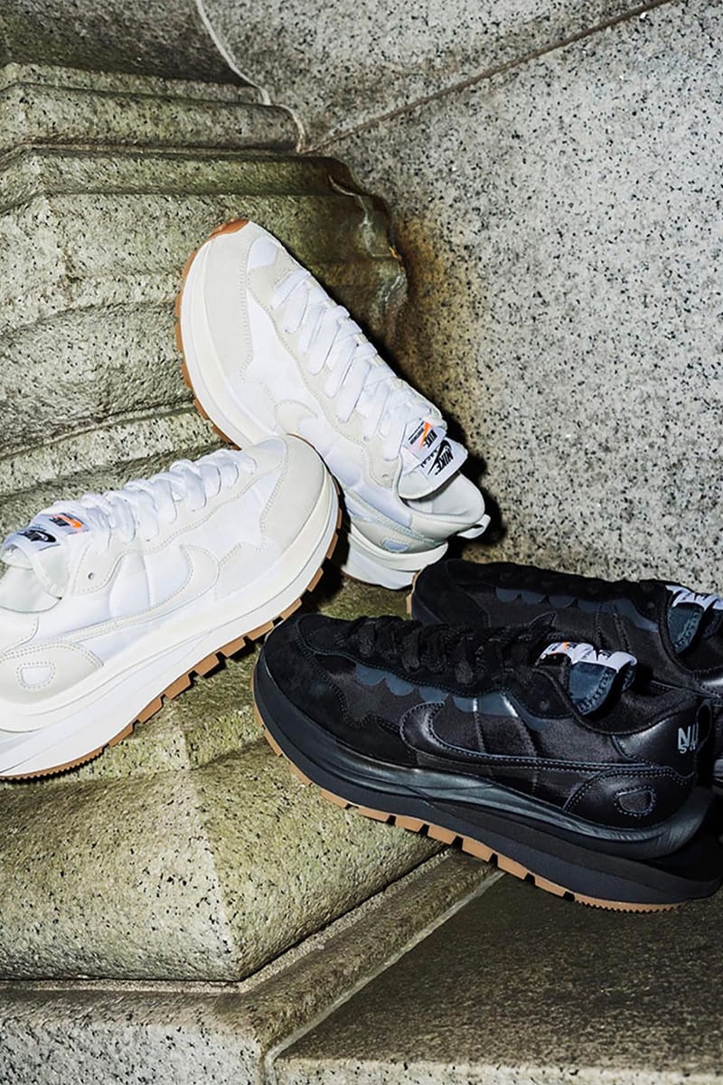 nike x sacai vapor waffle black white