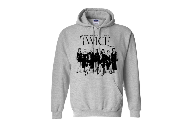 TWICE 4th World Tour Collection Merchandise Outerwear Accessories K-pop Hoodie Gray Front
