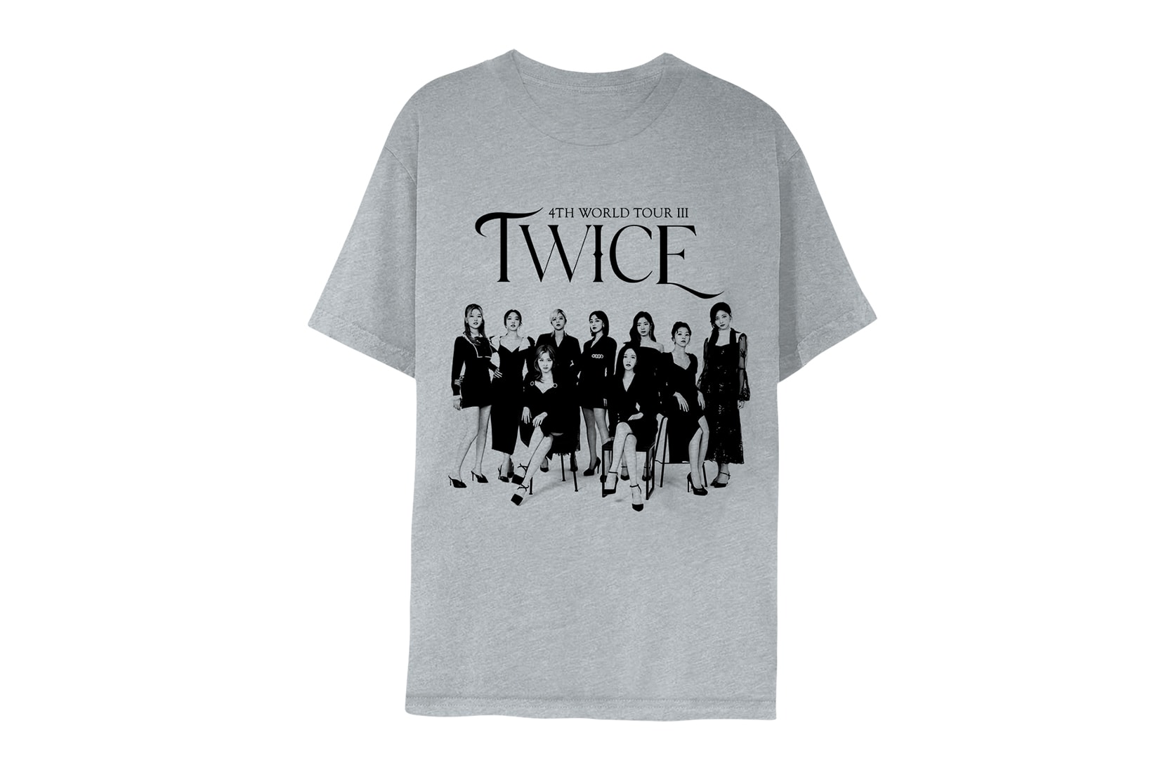 TWICE 4th World Tour Collection Merchandise Outerwear Accessories K-pop T-Shirt Gray