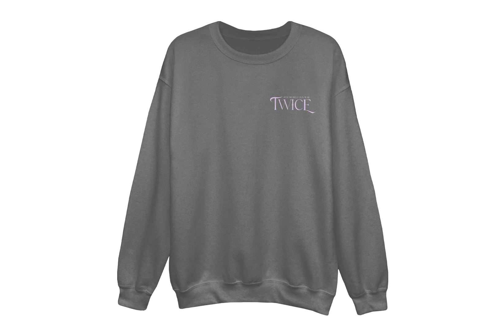 TWICE 4th World Tour Collection Merchandise Outerwear Accessories K-pop Sweatshirt Gray Front
