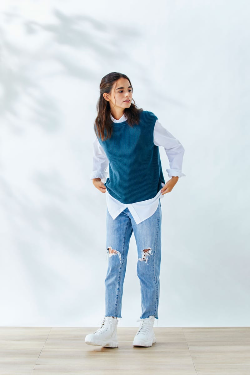 uniqlo blue cycle jeans