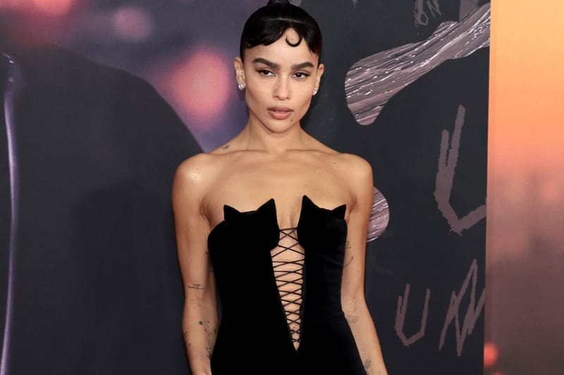 Zoë Kravitz Stuns in a Cat-Themed Corset Gown at the NYC Premiere of 'The Batman'