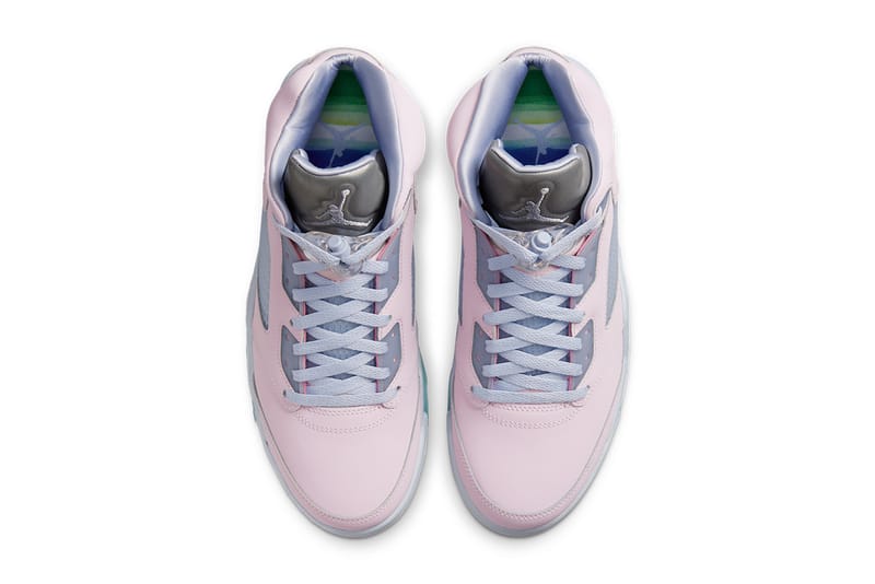 pink and blue jordan 5