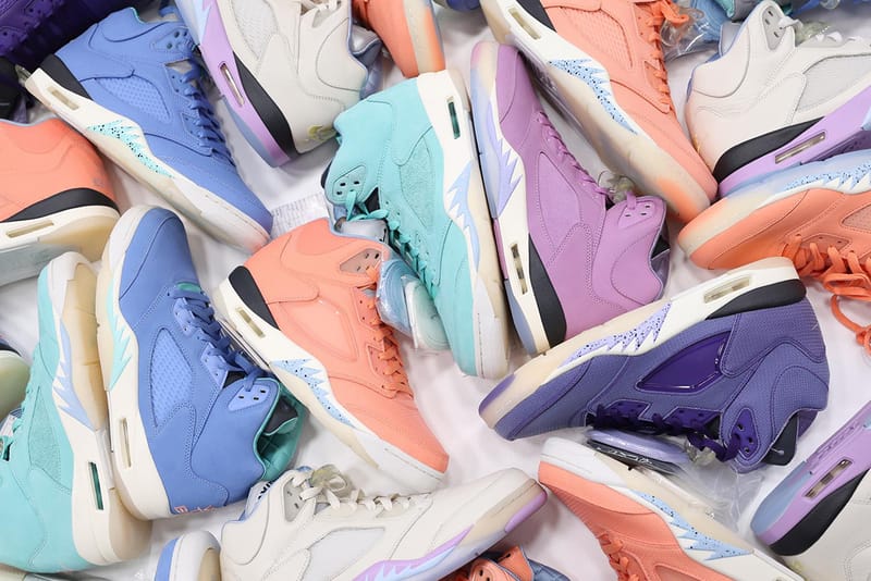 jordan 5 blue pink purple