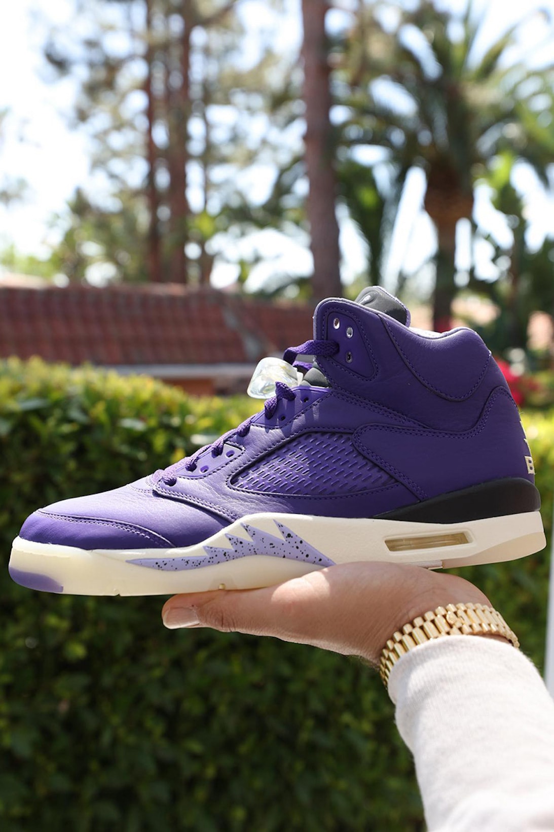 DJ Khaled Nike Air Jordan 5 We The Best Collection Collaboration Sneakers Pastel Blue Purple White Cream Orange Coral