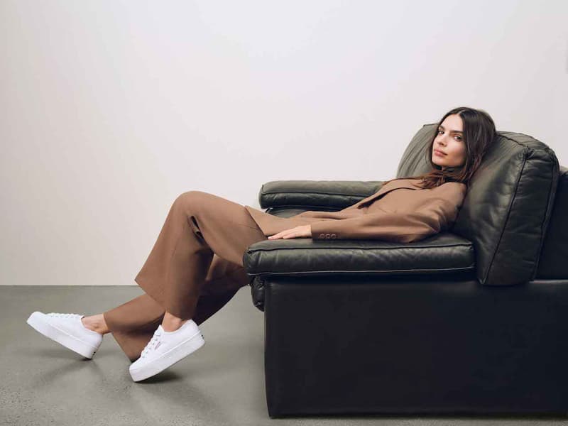 emily ratajkowski superga sneakers campaign 