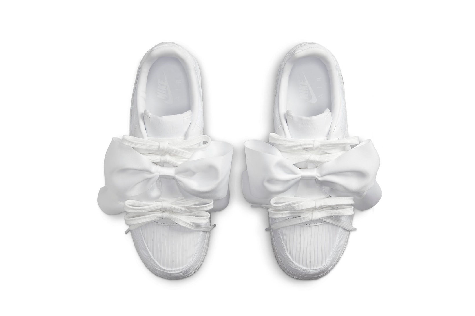 Nike Womens Air Force 1 Low Bow White Sneakers Footwear Kicks Shoes
