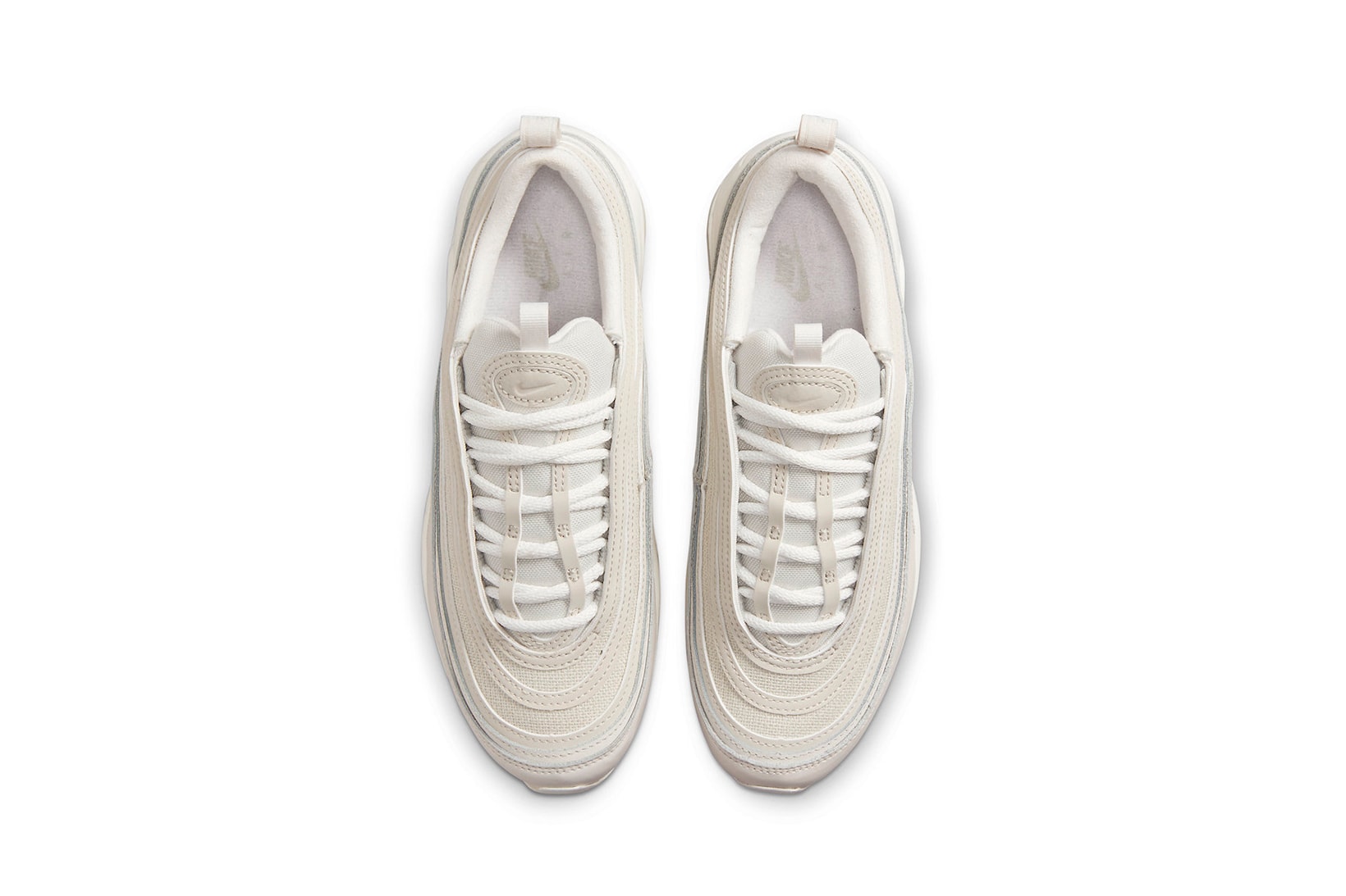 Nike Air Max 97 White Tan Beige Womens Sneakers Kicks Footwear Shoes