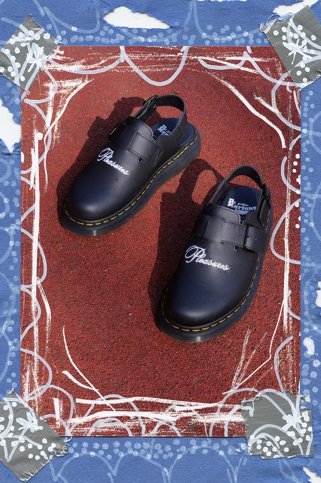 PLEASURES Dr. Martens Jorde Mule Collaboration Footwear Black