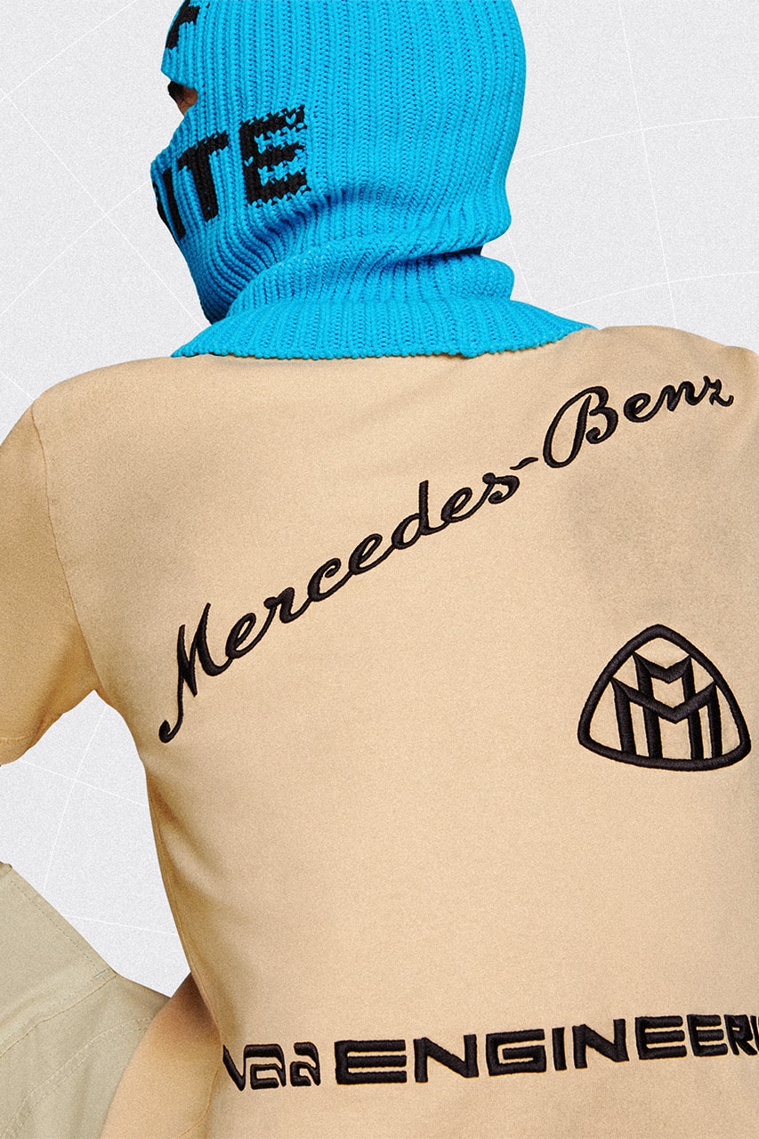 virgil abloh mercedes-maybach racing gloves hoodies t-shirts s-class car crewnecks baseball caps