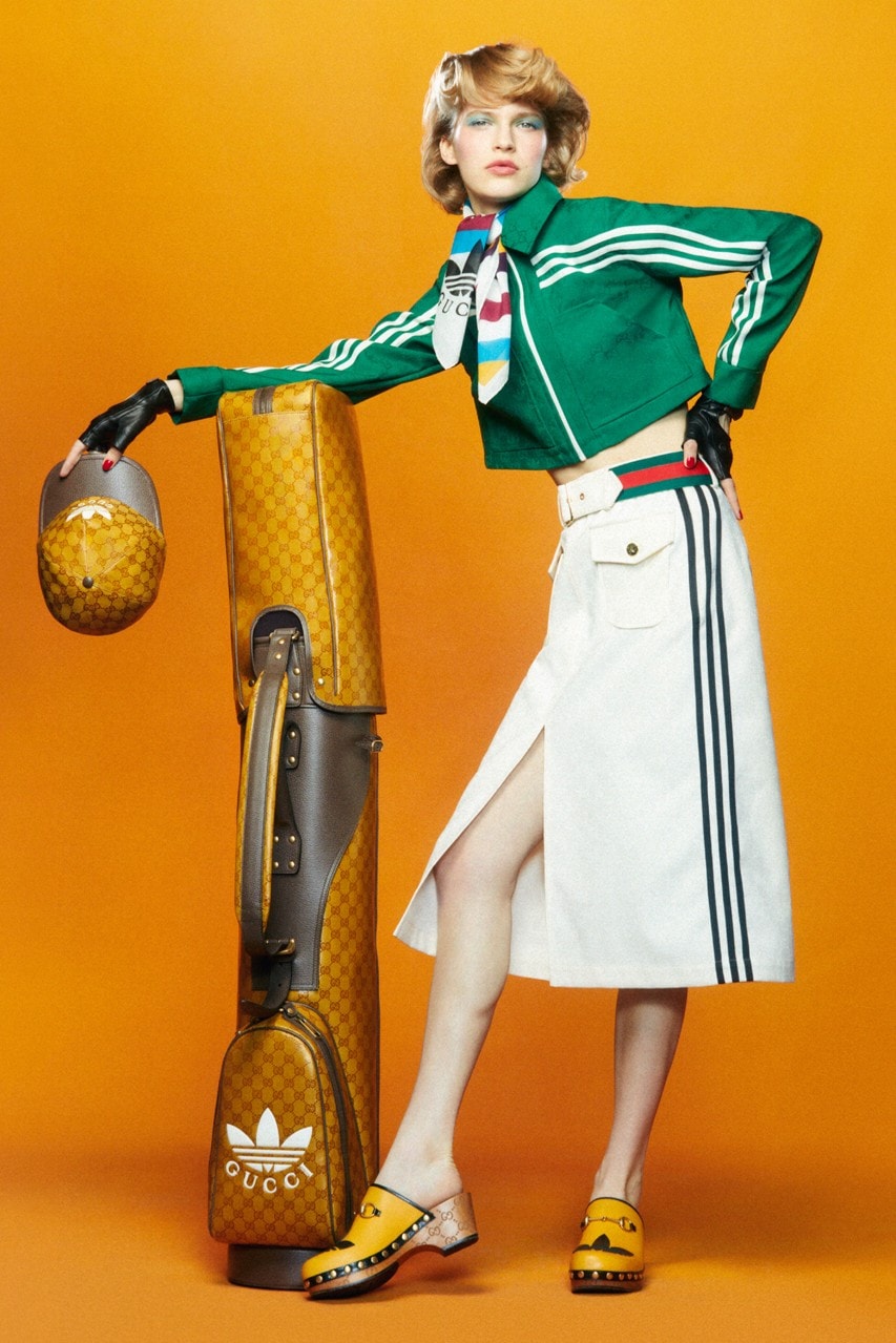 Adidas Gucci Fall 2022 80s Sportswear Collection Lookbook Tracksuits Dresses Shoes