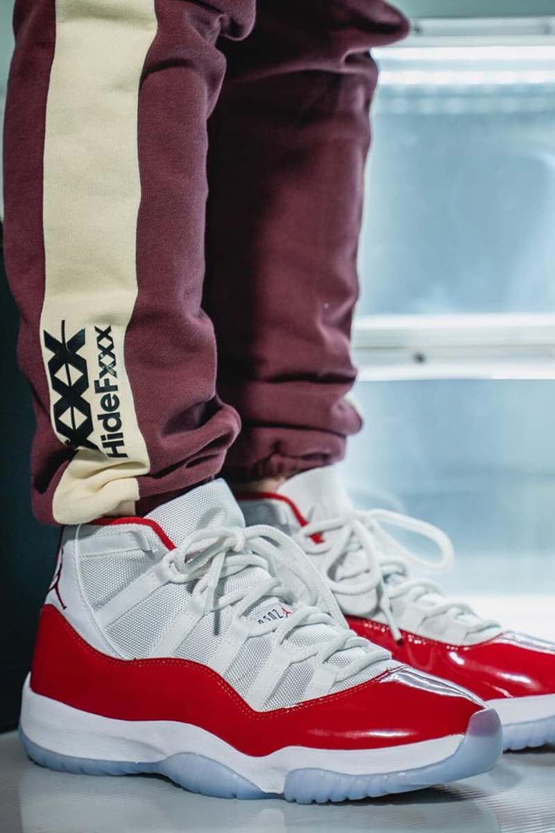 Air Jordan 11 Cherry Holiday Release Info On-Foot Images