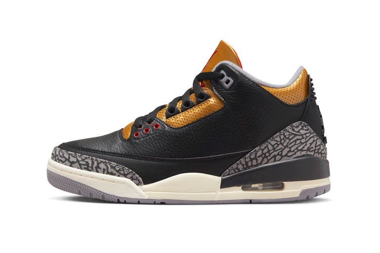UPDATE: The Iconic Air Jordan 3 "Black/Cement" Gets a Gilded Makeover as a Women's Exclusive