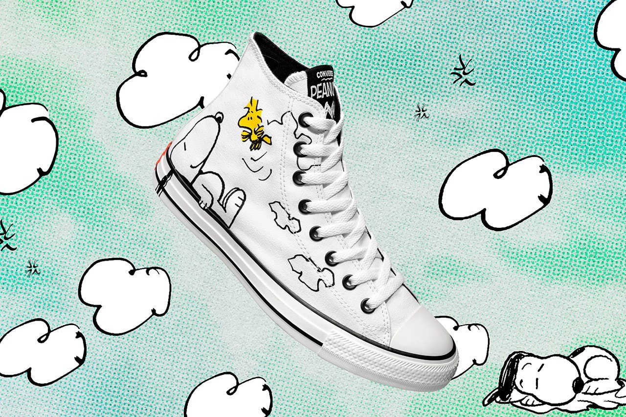 Converse Peanuts Full Collaboration Chuck Taylor High Top Customized Trainers Sneakers