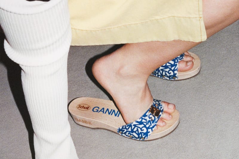 GANNI Updates Dr. Scholl's Wooden Sandals With Vibrant Prints