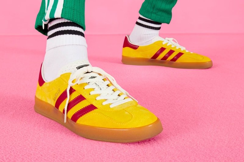 Collaboration Platform Sneakers : Gucci x adidas Gazelle Platform